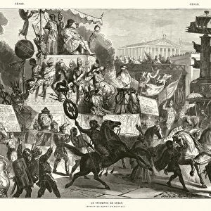 Triumph of Julius Caesar, Rome, 46 BC (engraving)