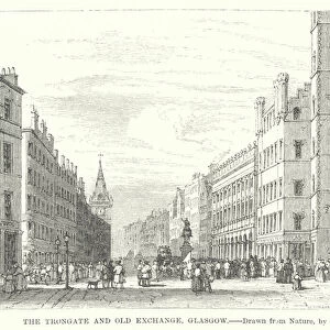 The Trongate and Old Exchange, Glasgow (engraving)