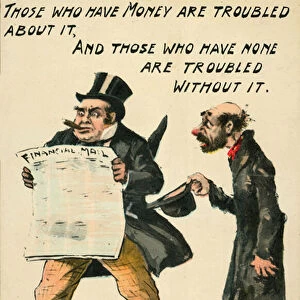 Troubles for men with and without money (colour litho)