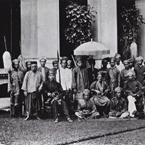 Tunku Besar Pahang; Sultan Abdulsamad, Selangor; Sultan Idris, Perak; Yang Di Pertuan of Negri Sambilan (b / w photo)