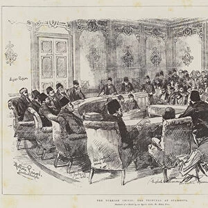 The Turkish Crisis, the Tribunal at Stamboul (engraving)