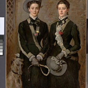 The Twins, Portrait of Kate Edith and Grace Maud Hoare, 1876 (oil on canvas)
