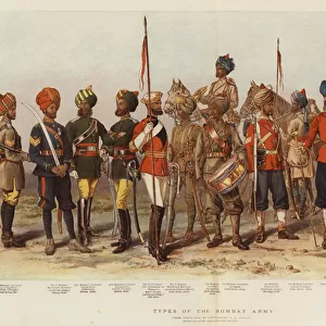 Types of the Bombay Army (colour litho)