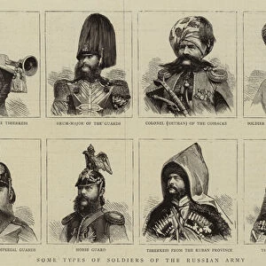 Some Types of Soldiers of the Russian Army (engraving)
