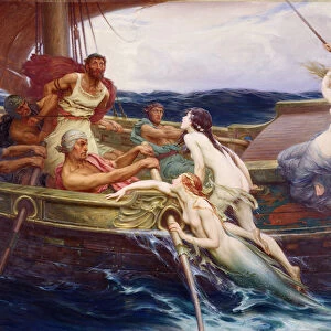 Ulysses and the Sirens, 1910 (oil on canvas)