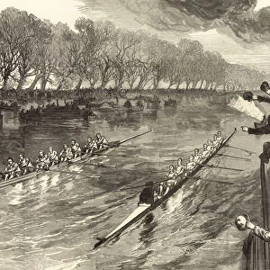 The University Boat-Race Dead-Heat (engraving)