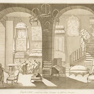 An upholsterers shop, from the Encyclopedie des Sciences et Metiers