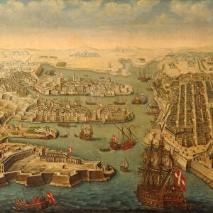 Valletta and the Three Cities (oil on canvas)