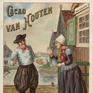 Van Houton Chocolate - Dutch Couple (chromolitho)