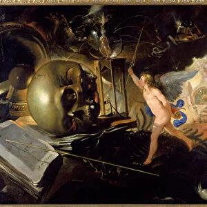 Vanitas (allegory of Alchemy), Joseph Heinz the Young (1564 - 1609), oil painting