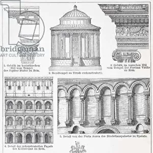 Various buildings from Roman art and architecture