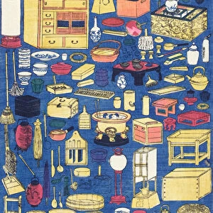 Various household items by Utagawa Yoshikazu