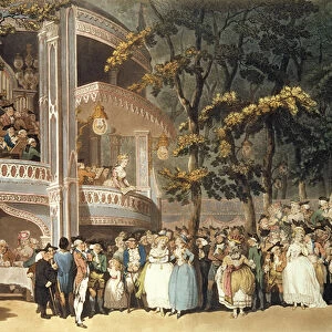 Vauxhall Gardens from Ackermanns Microcosm of London, 1809 (pen