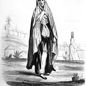 Veiled Moorish Woman, Algeria, c. 1880 (engraving)
