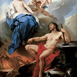 Venus requesting Vulcan to make arms for Aeneas (oil on canvas)