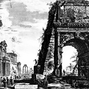 View of the Arch of Titus, from the Views of Rome series, c. 1760 (etching)