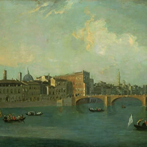 View of the Arno with Ponte Santa Trinita (oil on canvas)