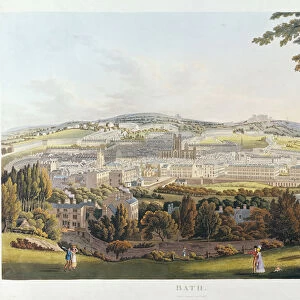 A View of Bath, 1817 (coloured engraving)