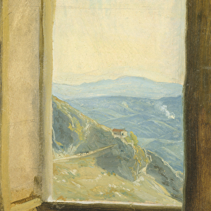 View of Campania, c. 1833 (oil on paper mounted on card)