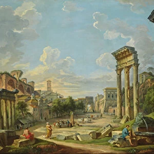View of Campo Vaccino in Rome, 1740 (oil on canvas)