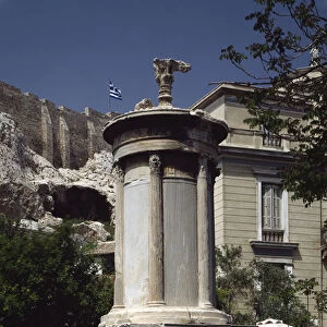 View of the Choregic Monument of Lysicrate, 335-334 BC (photography)