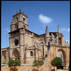 View of the church of Santa Maria la Real a Sasamon, 13th century Spain