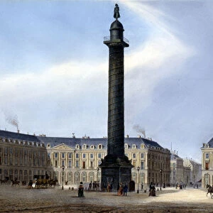 View of the Column and Place Vendome - in "Paris en 1837"by Arnout