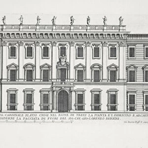 View of the facade of Palazzo Chigi, Rome, designed by Matteo di Castello