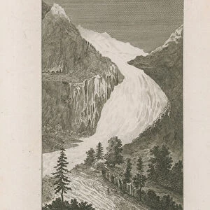 VIew of the glaciers of Grindelwald (engraving)