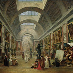 View of the Grand Gallery of the Louvre, 1796 (oil on canvas)