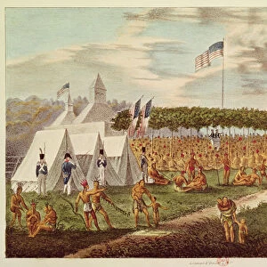 View of the Great Treaty Held at Prairie du Chien, Wisconsin, September 1825