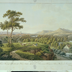 View of Jena from Rasenhuehlberg, c. 1810 (etching)