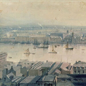 View of London from Monument looking South, 1848