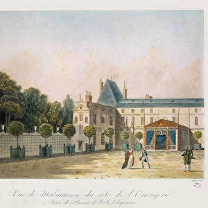 View of Malmaison from the Orangery, engraved by Nicolas Chapuy, c
