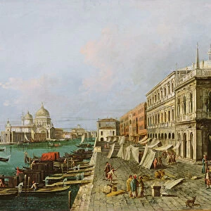 View of the Molo in front of Palazzo della Zecca, with Santa Maria della Salute in the background