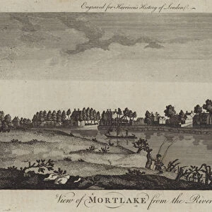 View of Mortlake from the River Thames (engraving)
