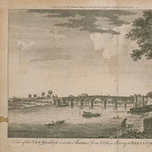 A view of the new bridge over the Thames (engraving)