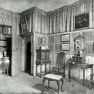View of the parlour, Beckley Park, Oxfordshire, from The English Manor House (b/w photo)
