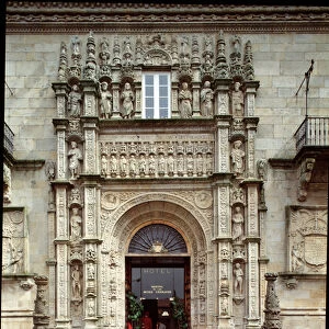 View of the plateresque portal of the royal hospital, 1505-1511