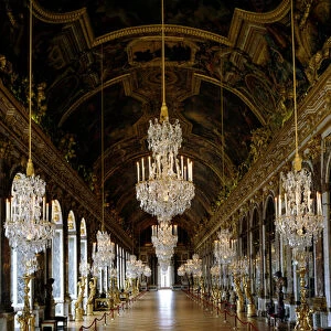 View of the restored Hall of Mirrors (Galerie dese Glaces