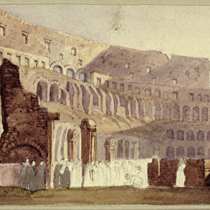 View of the Roman Colosseum, c. 1800 (w / c and pencil on paper)