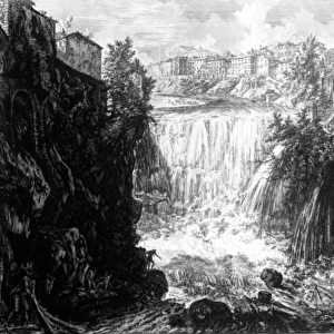 View of the Waterfall at Tivoli, from the Views of Rome series, c. 1760