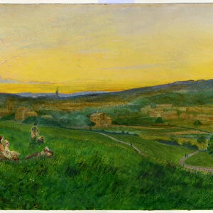 View from Woodhouse Ridge (oil on canvas)