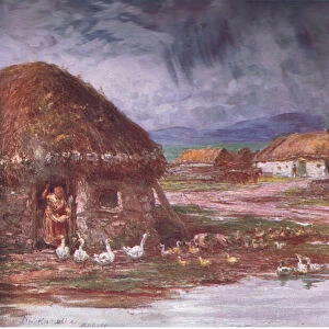A village in Achill, from Peeps at Many Lands: Ireland published by Adams & Charles