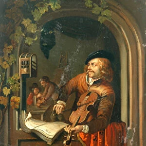 The Violin Player (oil on copper)