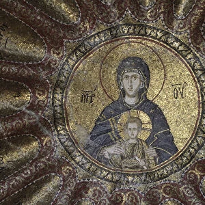 Virgin and Child, in the Chora church museum, (Istanbul) 14th century (mosaic)
