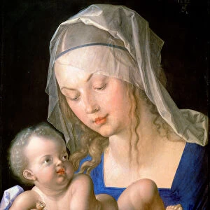 Virgin and child holding a half-eaten pear, 1512 (panel)
