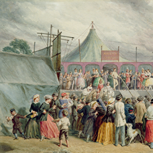 A visit to the circus, c. 1885 (w / c on paper)