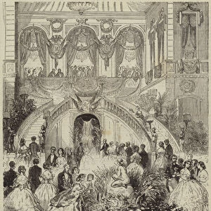 Visit of the Emperor and Empress of the French to the South, Ball at the Hotel de Ville at Lyons (engraving)