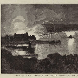 Visit of Prince Leopold to the Isle of Man, Illumination of Douglas Bay (engraving)